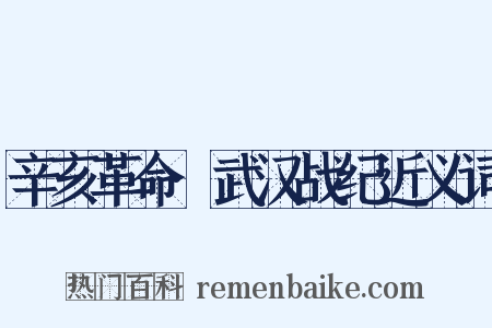 辛亥革命·武汉战纪近义词是什么意思的图片